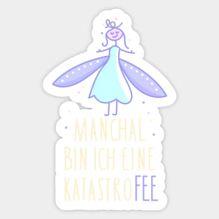 Funny fairy and disaster (b) Sticker